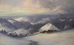 Karl Hauptmann  \"Abendstimmung im Schwarzwald\"