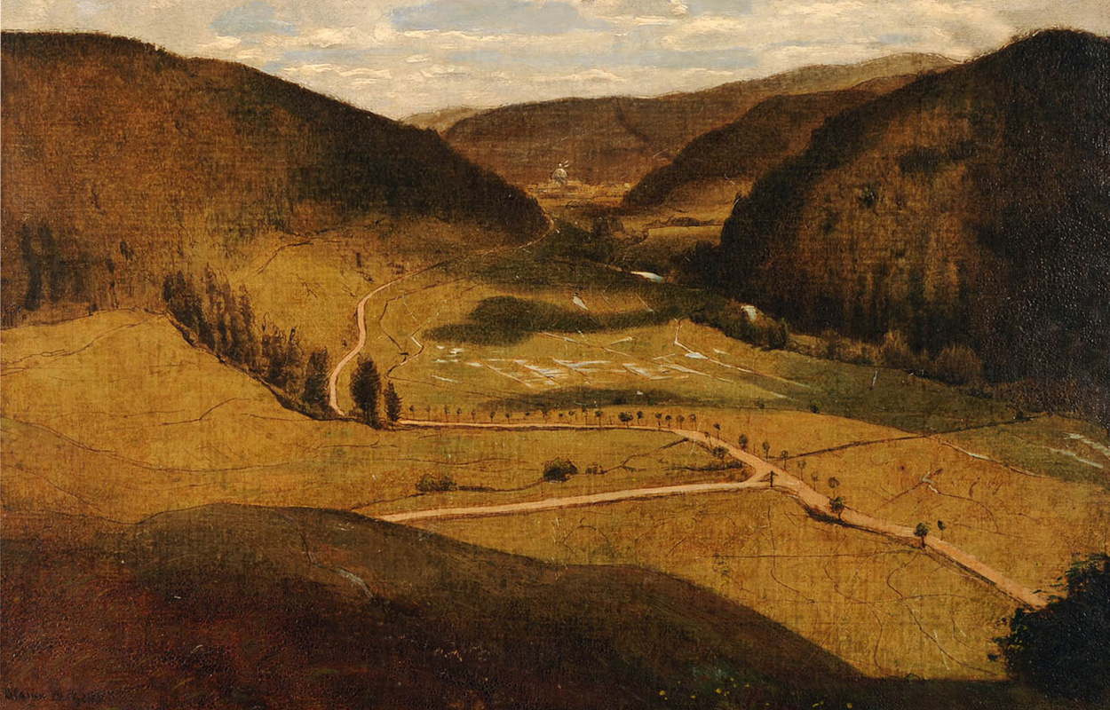 Blick nach St. Blasien (1871) - Gemälde von Hans Thoma im Kunstmuseum in Bernau